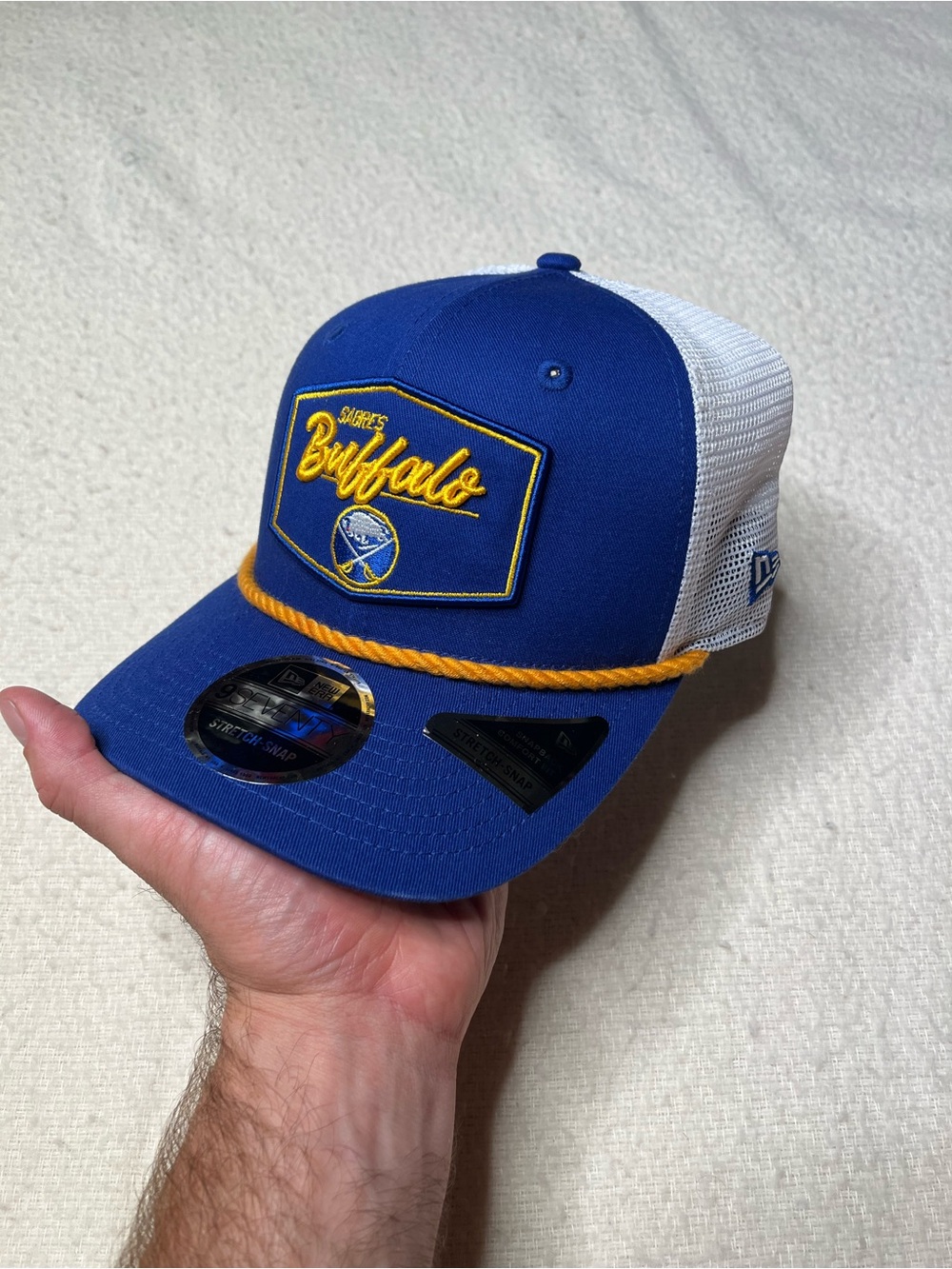 NWT New Era 9Seventy NHL Buffalo Sabres Trucker Snapback Hat Cap Adult OSFM Vtg